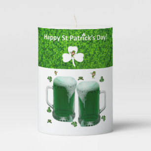 St. Patrick's Day Pilar Candle Beer