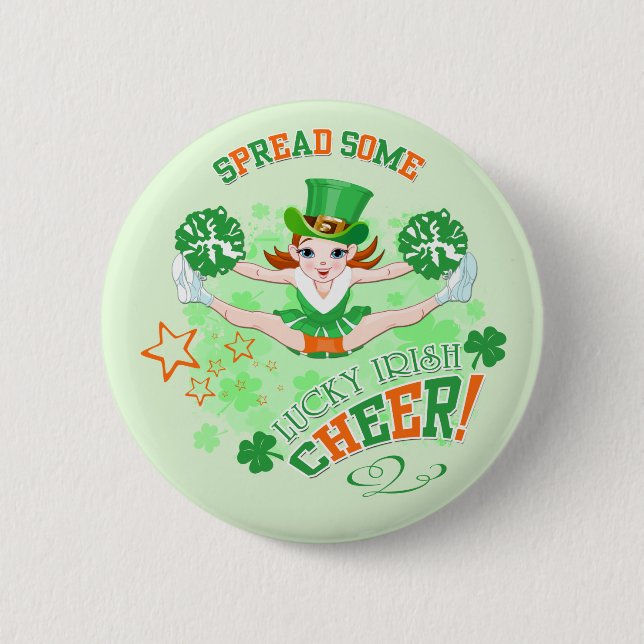 St Patrick's Day Pinback Button (Front)