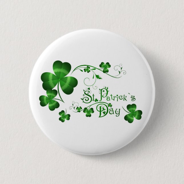 St Patricks Day Pinback Button (Front)