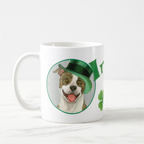 St Patricks Day Pit Bull Coffee Mug