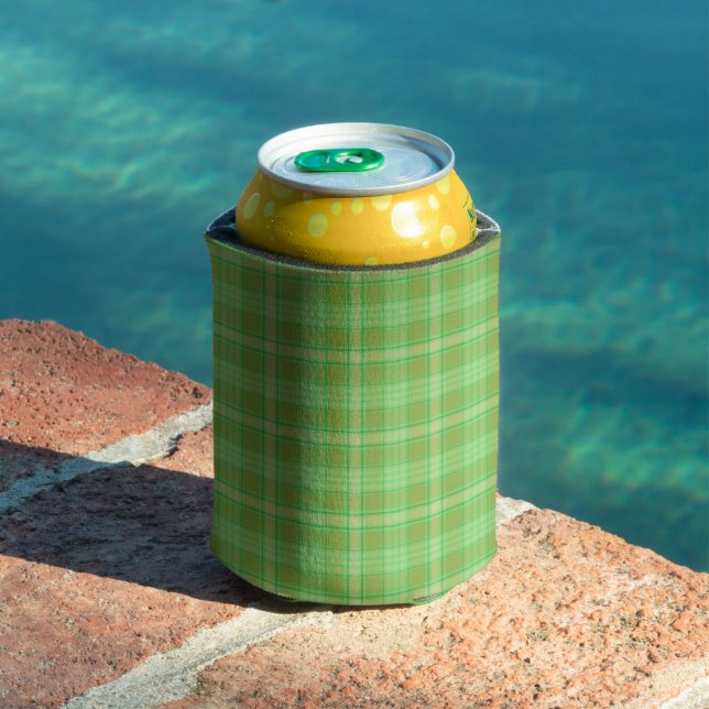 St. Patrick's Day Plaid Can Cooler (In Situ Pool)