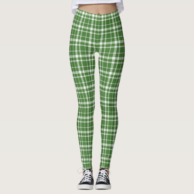 St. Patrick's Day Plaid! Leggings (Front)
