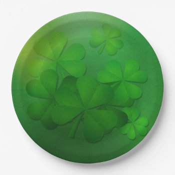 St. Patrick's Day Plate - Clovers by steelmoment at Zazzle