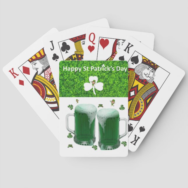 St. Patrick's  Day Playing Card Deck Beer (Back)