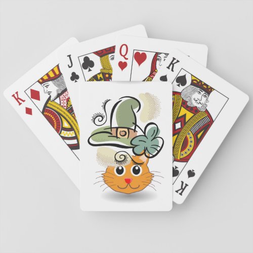 St Patricks  Day Playing Card Deck Cat