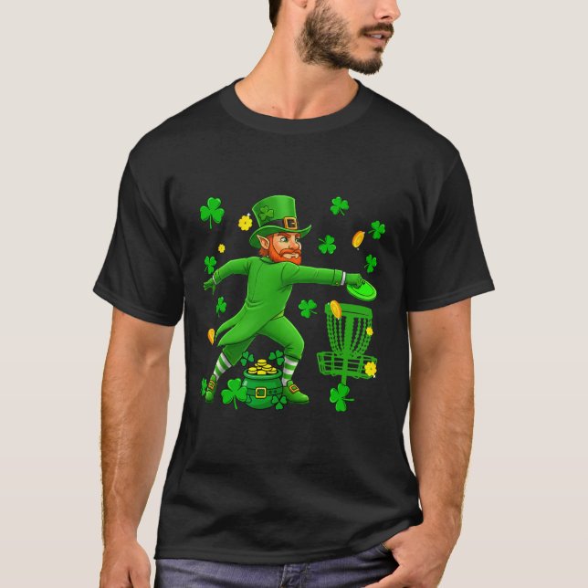 St. Patrick's Day Playing Disc Golf Matching Playe T-Shirt (Front)
