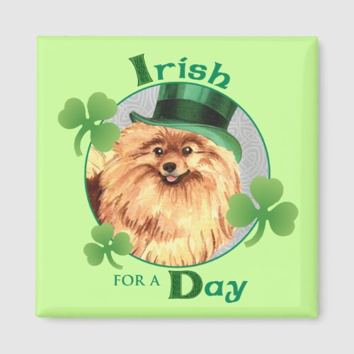 St Patricks Day Pomeranian Magnet