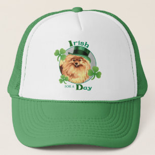 St. Patrick's Day Pomeranian Trucker Hat