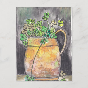 St. Patrick's Day Postcards with Shamrocks