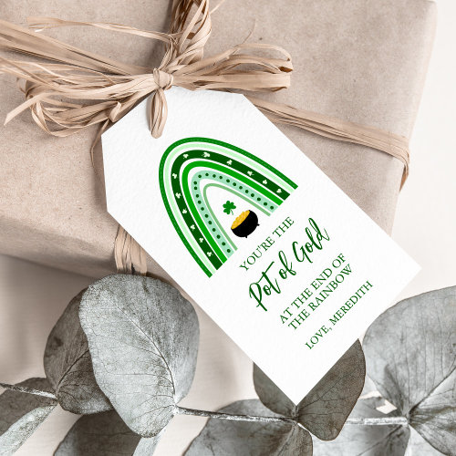 St. Patrick's Day Pot of Gold Boho Rainbow Gift Tags St. Patrick's Day Pot of Gold Boho Rainbow Gift Tags