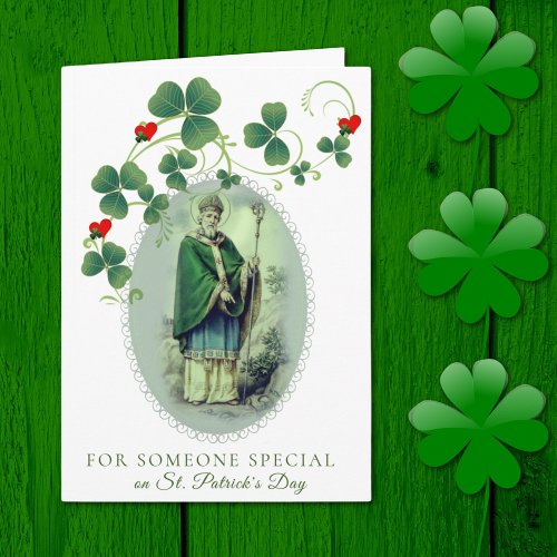 St Patricks Day Prayer Blessing Religious Card