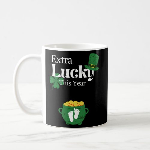St PatrickS Day Pregnancy Announcement Extra Luck Coffee Mug