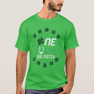 St Patricks Day Prek Kinder One Lucky Big Sister T-Shirt