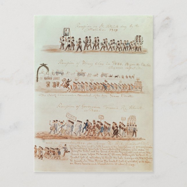 St. Patrick's Day procession Postcard (Front)