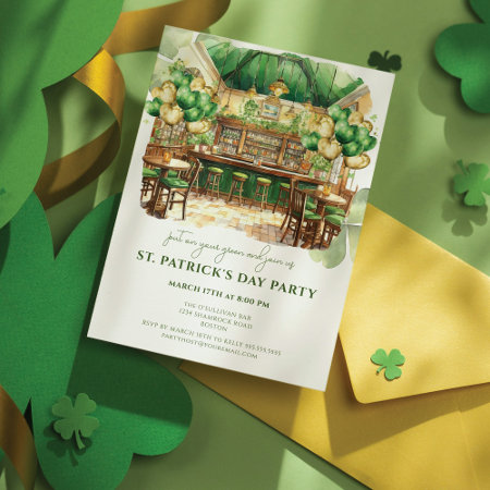 St. Patrick's Day Pub Party Invitation
