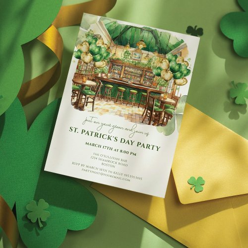 St Patricks Day Pub Party Invitation