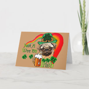 St. Patrick's Day Pug Card