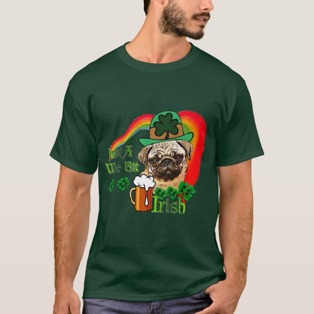 St. Patrick's Day Pug T-Shirt (Front)