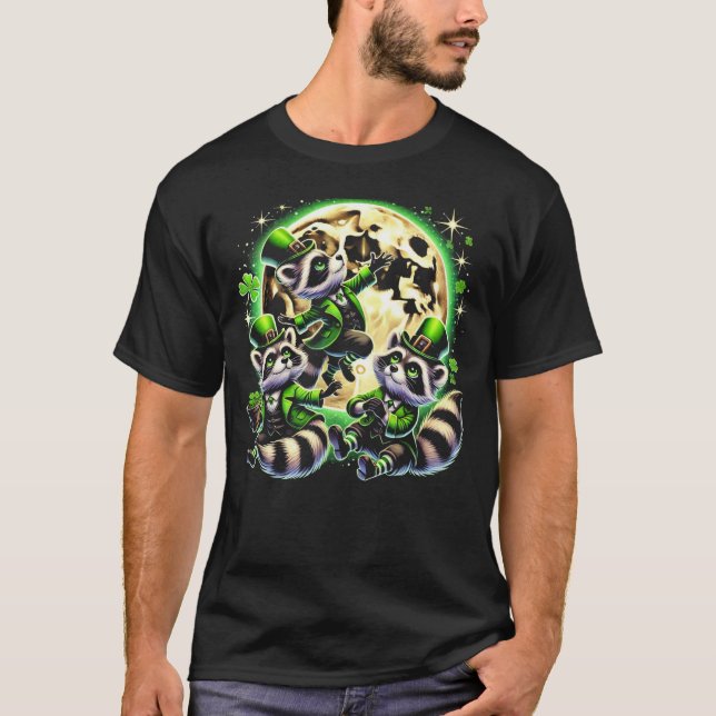 St. Patrick's Day Raccoon T-Shirt (Front)