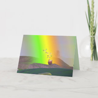 St. Patrick's Day - Rainbow Gold Card