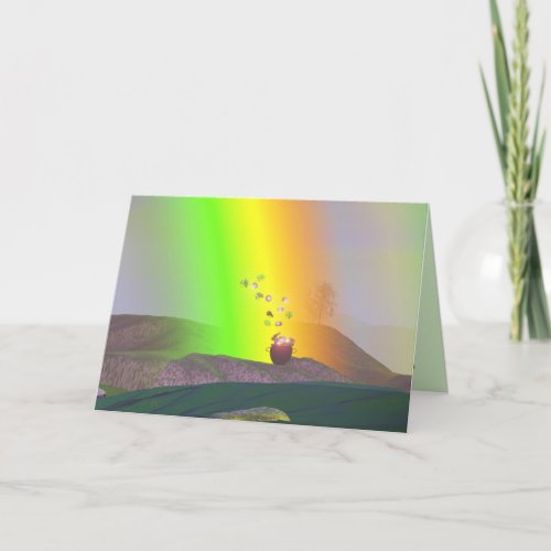 St Patricks Day _ Rainbow Gold Card