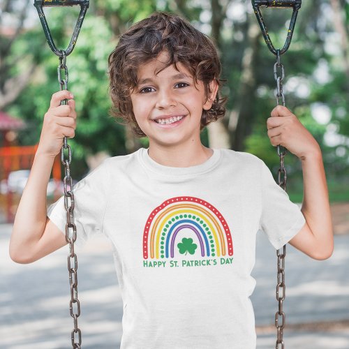 St Patricks Day Rainbow Kids T_Shirt