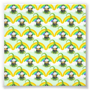 St Patricks Day Rainbow Leprechaun Lucky Charms Photo Print