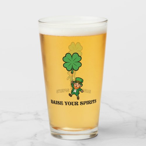 St. Patrick's Day Raise Your Spirits Glass St. Patrick's Day Raise Your Spirits Glass
