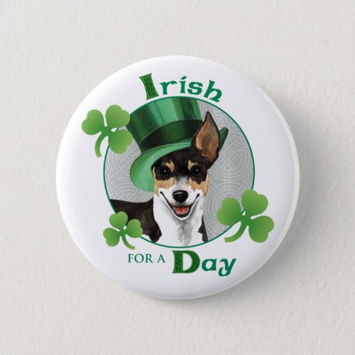 St Patricks Day Rat Terrier Button