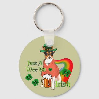 St. Patrick's Day Rat Terrier Keychain