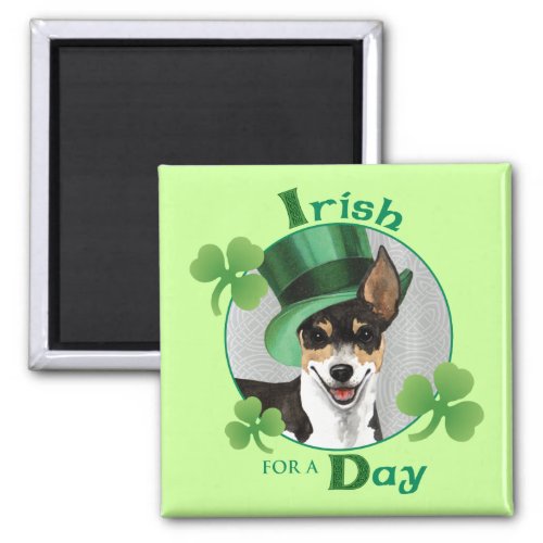 St Patricks Day Rat Terrier Magnet