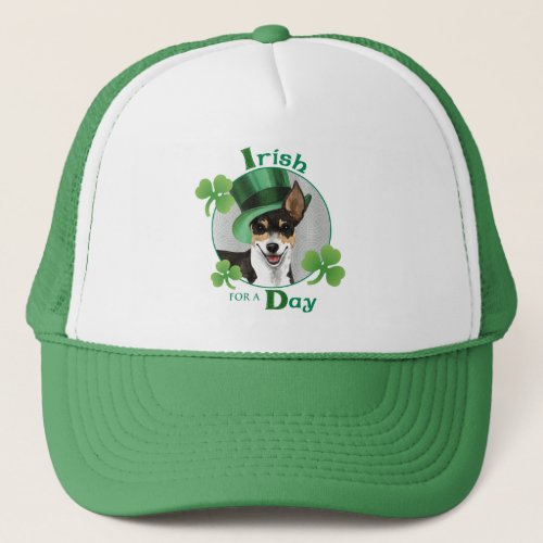 St Patricks Day Rat Terrier Trucker Hat