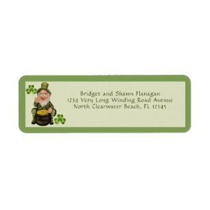 St. Patrick's Day Return Address Label