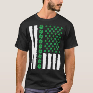 St Patrick's Day Saint Irish Flag With Shamrocks S T-Shirt