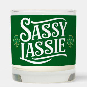 St Patricks Day Sassy Lassie Funny Irish Girl  Scented Candle