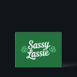 St Patricks Day Sassy Lassie Funny Irish  Postcard<br><div class="desc">St Patricks Day Sassy Lassie Funny Irish</div>