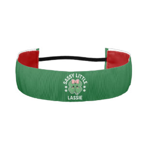 St Patricks Day Sassy Little Lassie Kids Girl Athletic Headband