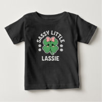 St Patricks Day Sassy Little Lassie Kids Girl