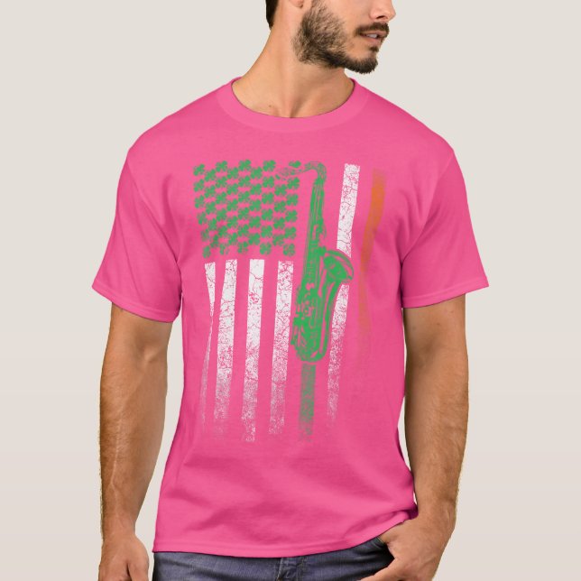 St. Patrick'S Day Saxophone Horn Music Musician Ja T-Shirt (Front)