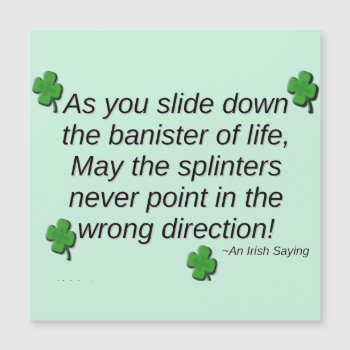 St. Patrick's Day Saying Magnet Card by paul68 at Zazzle