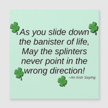 St. Patrick's Day Saying Magnet Card