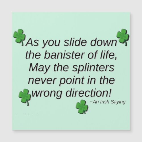 St Patricks Day Saying Magnet Card