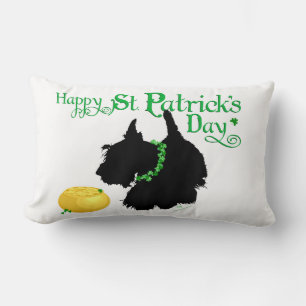 St Patrick's Day Scottish Terrier Lumbar Pillow