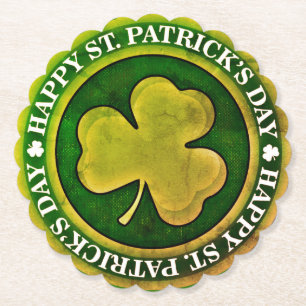 St Patrick's Day Seal Paper Coaster