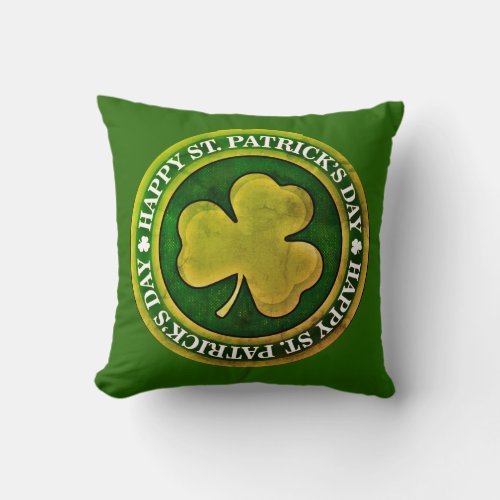 St Patricks Day Seal Throw Pillow