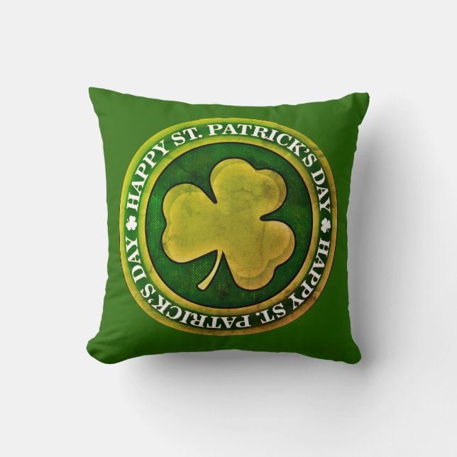 St Patrick's Day Seal Throw Pillow (Front)