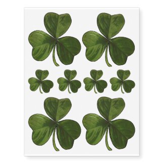 St Patrick&#39;s Day Set of 8 Irish Green Shamrocks