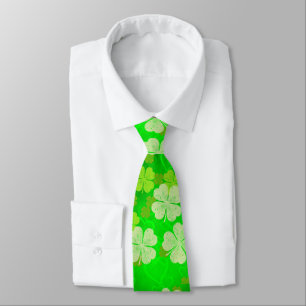 St. Patrick's Day Shades of Green Shamrocks Tie