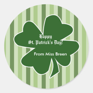 St. Patrick's Day Shamrock Address Labels Stickers