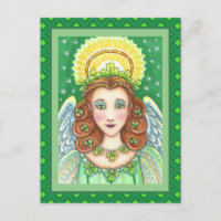 ST. PATRICK'S DAY SHAMROCK ANGEL, IRISH BLESSINGS